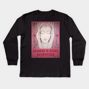 Goddess In Every Incarnation Kids Long Sleeve T-Shirt